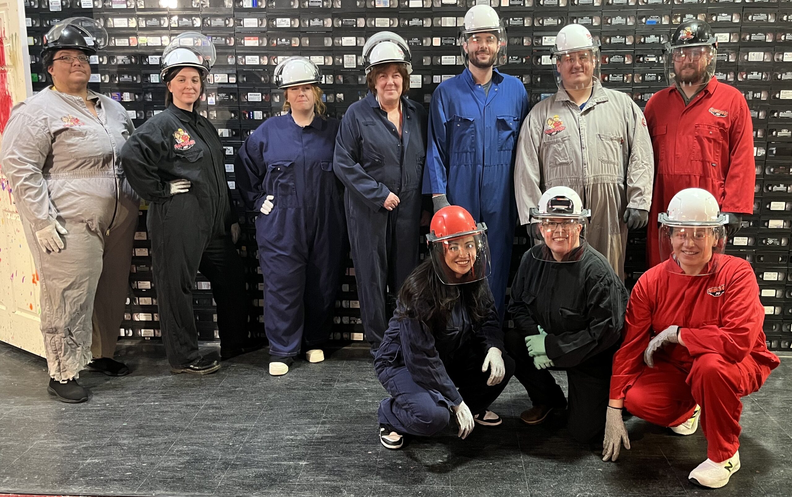 Photo of counselors at Merrimack Valley Psychological Associates at a team outing to a rage room.